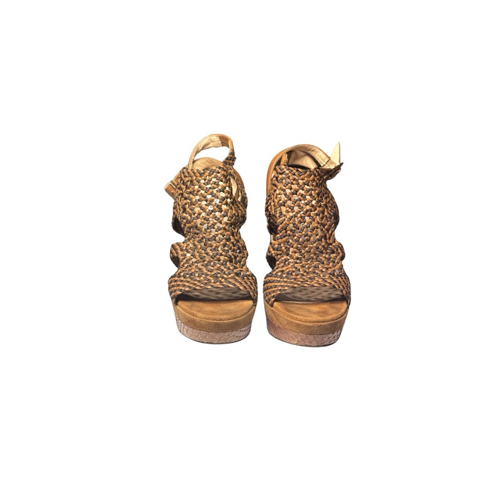 Jimmy Choo Brown Suede And Python Platform Heels - image 1